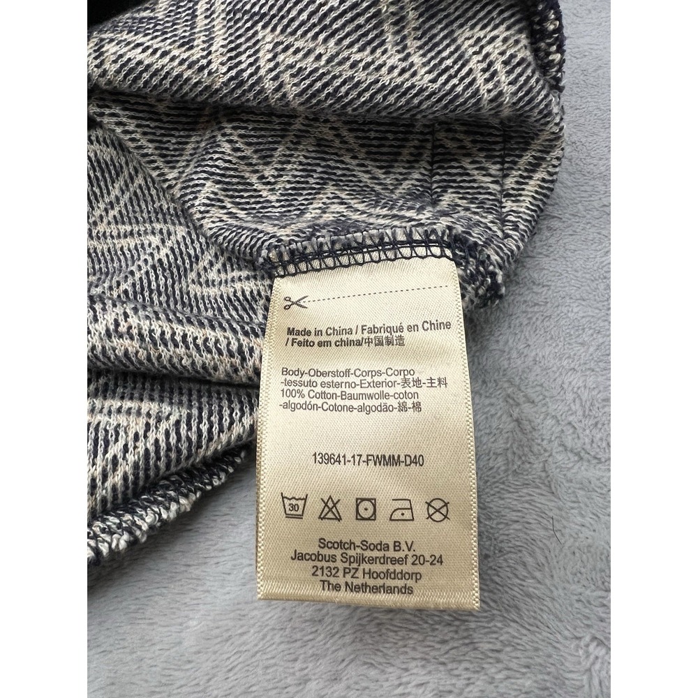 Scotch & Soda Sweater Mens Large Geometric Pattern Knit Cotton Preppy Crewneck - Picture 6 of 9